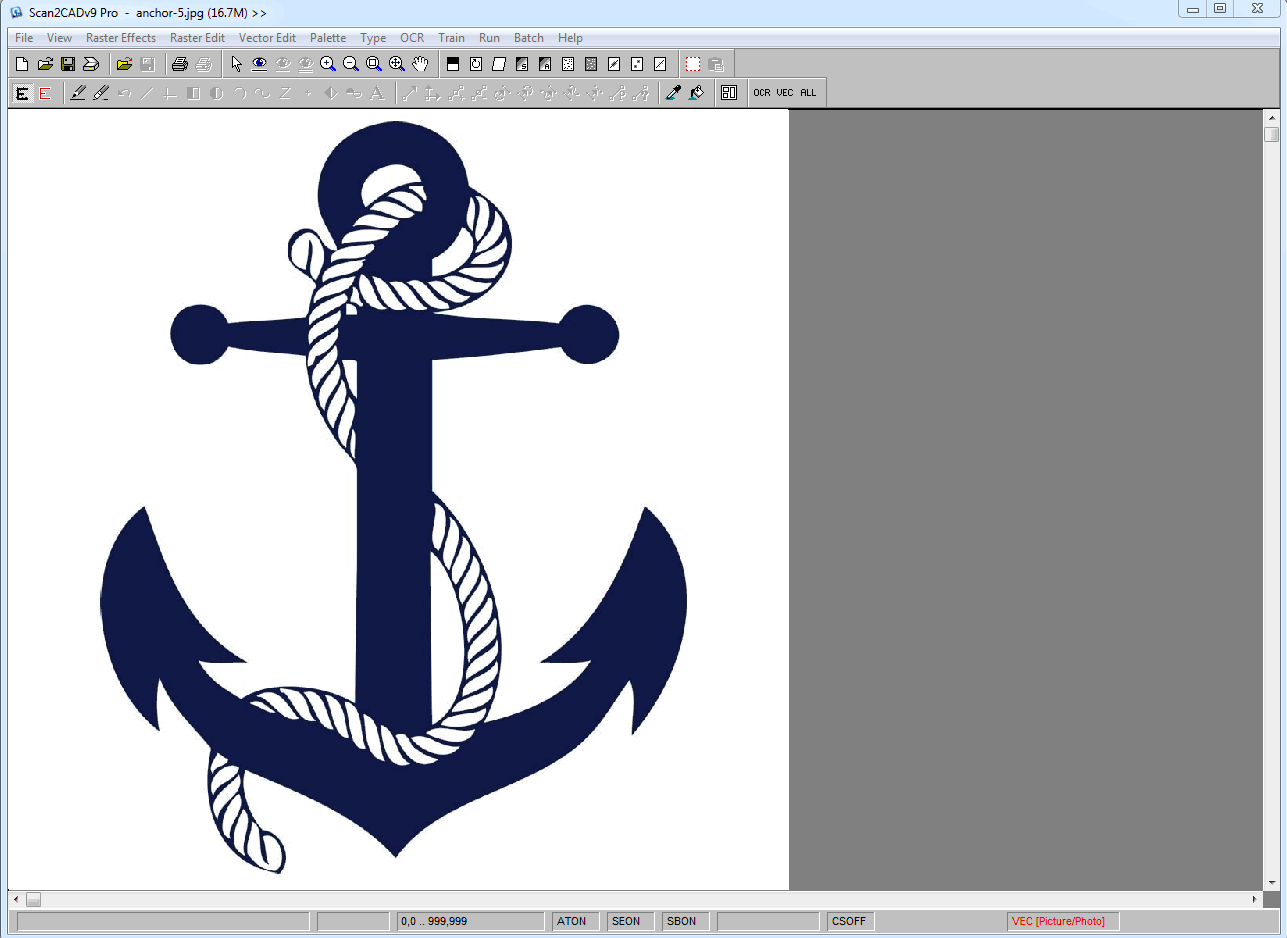 Animation converting an image to CNC with Scan2CAD