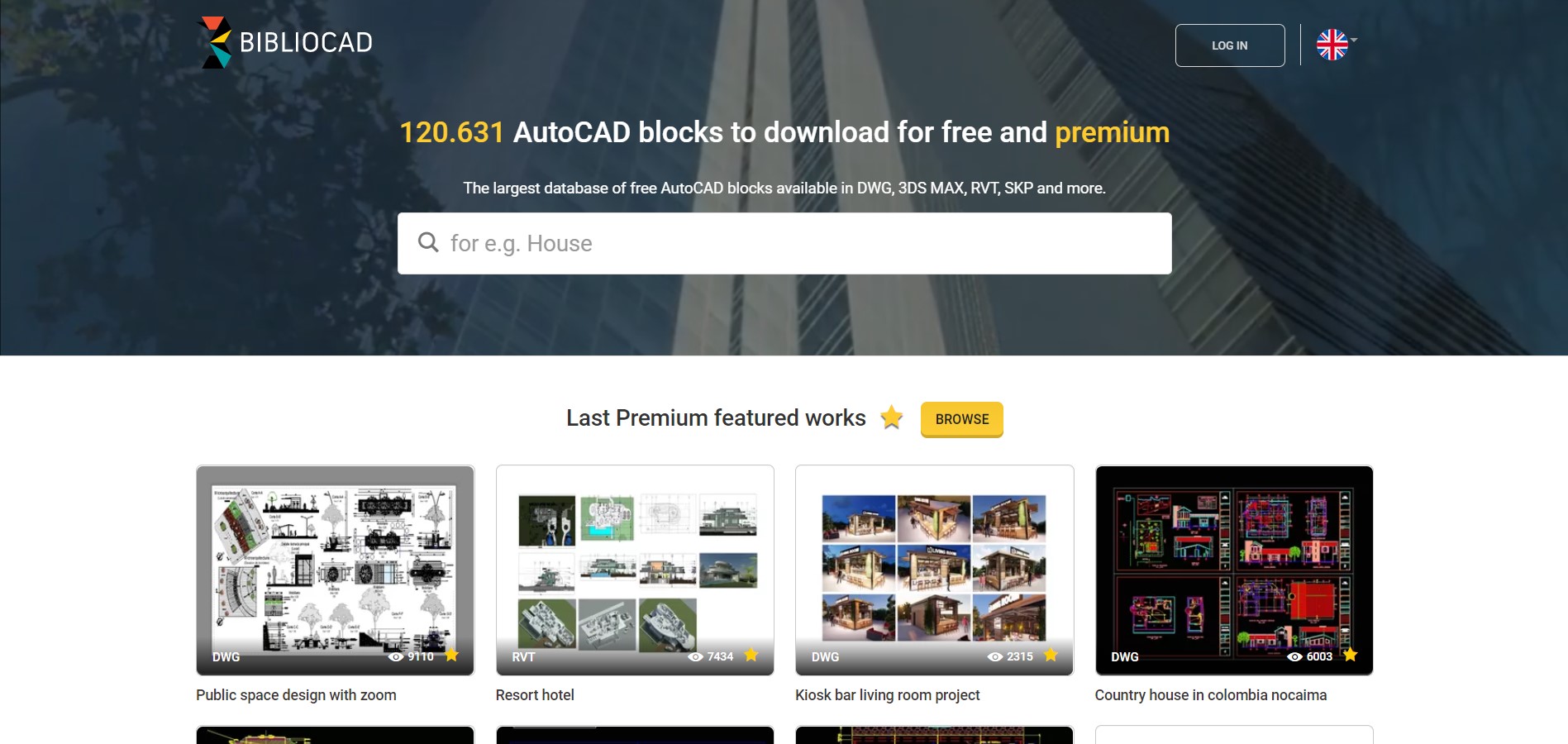 BiblioCAD website screenshot