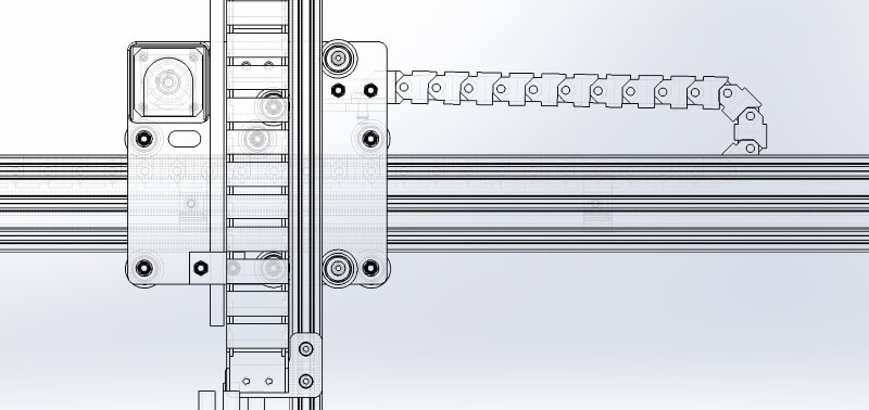 CAD model of gantry