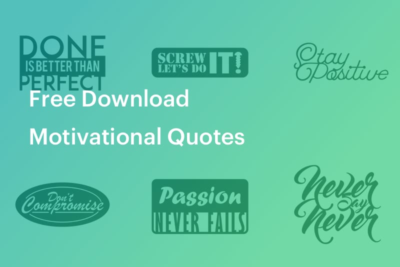 Free Downloads - Motivational Quotes - DXF Design Preview