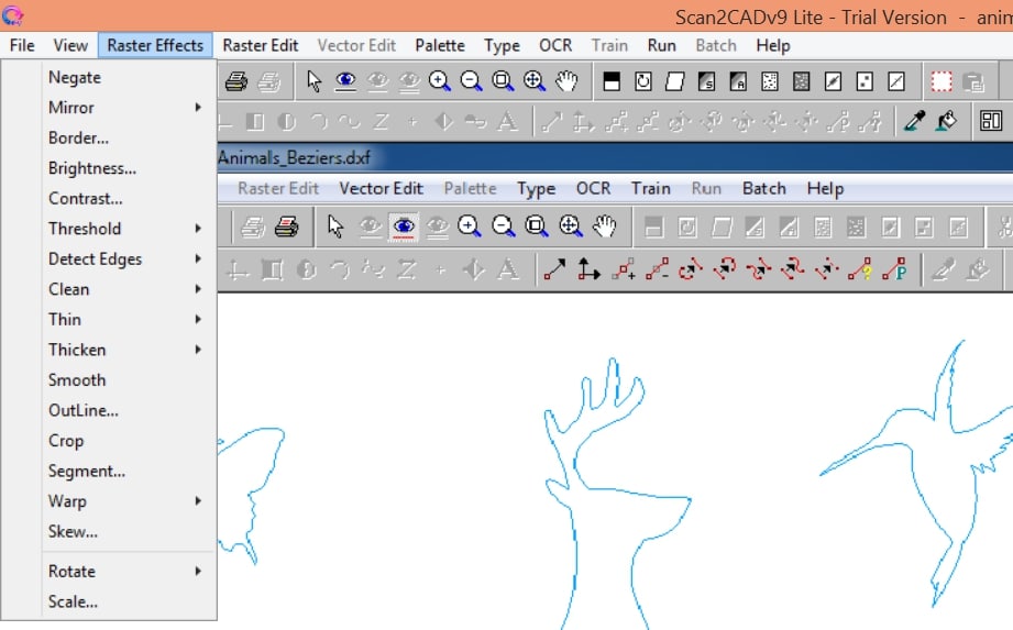 Raster Effects - Scan2CAD