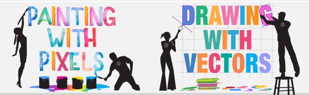 editing a raster image versus a vector image