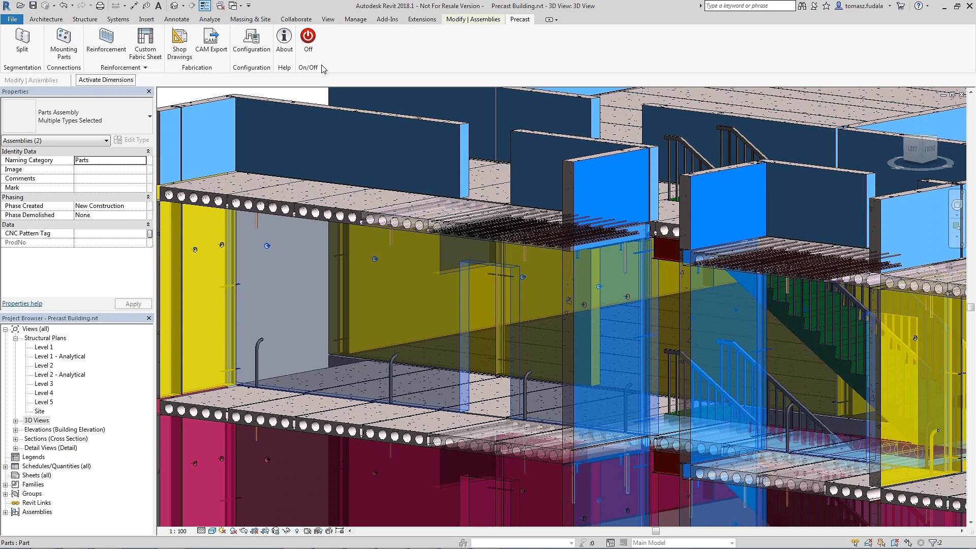 Revit 3D modeling screenshot