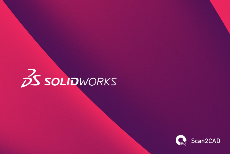 Solidworks logo on red background