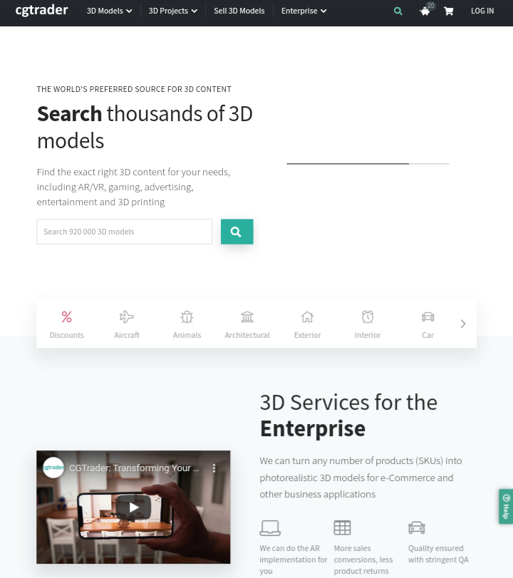 CGTrader website screenshot