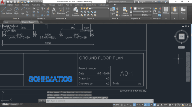 Black, gray, and blue, converted text objects made up of polylines