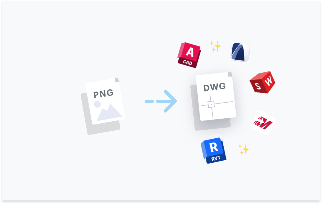 converting PNG to DWG illustration