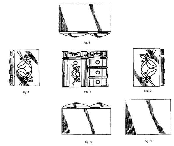 Illustration Showing Different Views Used in CAD Drawing for Patent Application