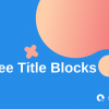 free title blocks, red beige graphics