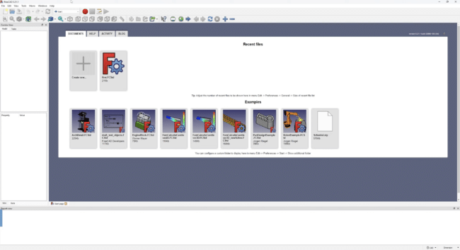 FreeCAD 0.21.1 Start Center
