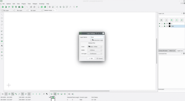 LibreCAD User Interface