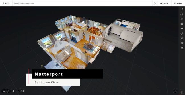 Matterport dollhouse view