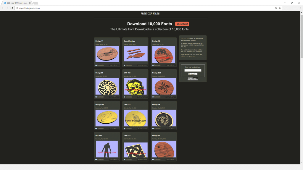 Screenshot of mydxf.blogspot.com