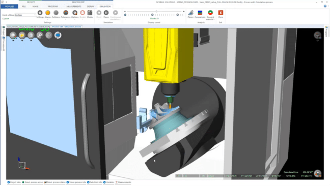Screenshot of NCSIMUL Machine user interface