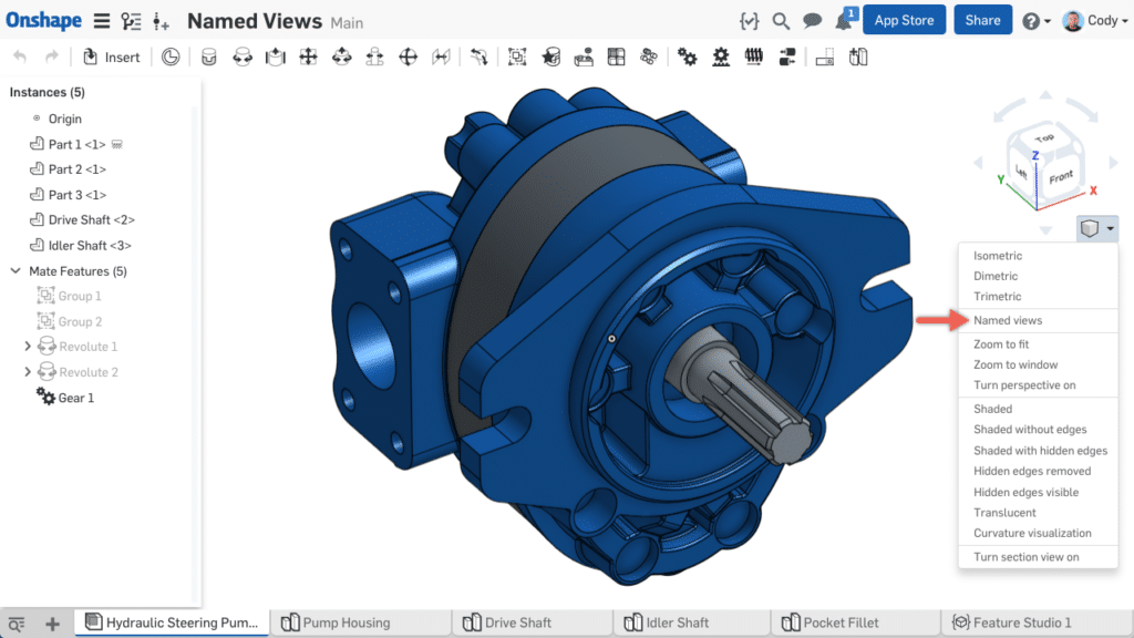 Screenshot of Onshape