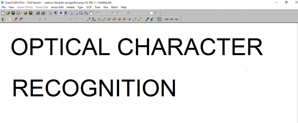 example of ocr vector