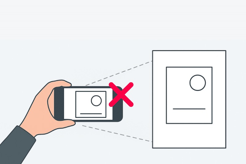 Photographing paper drawing illustration