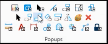 Popup window on microstation