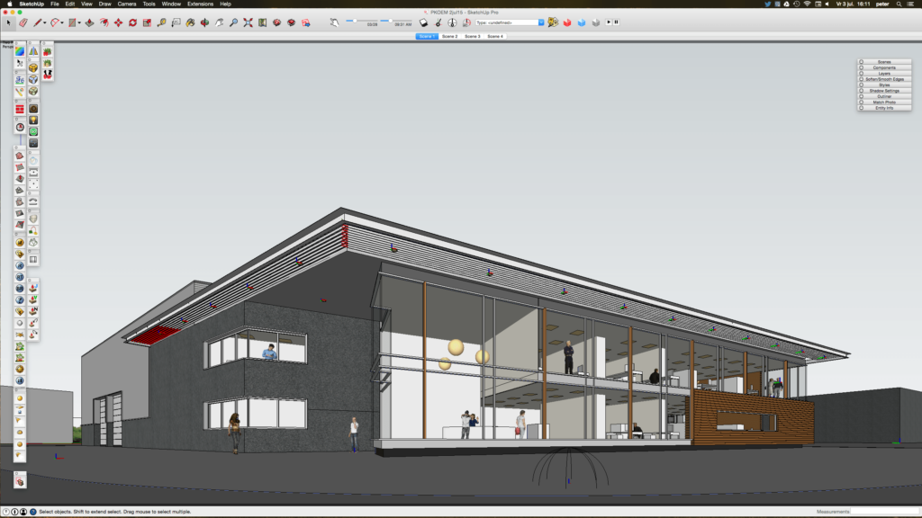 Screenshot of SketchUp Make