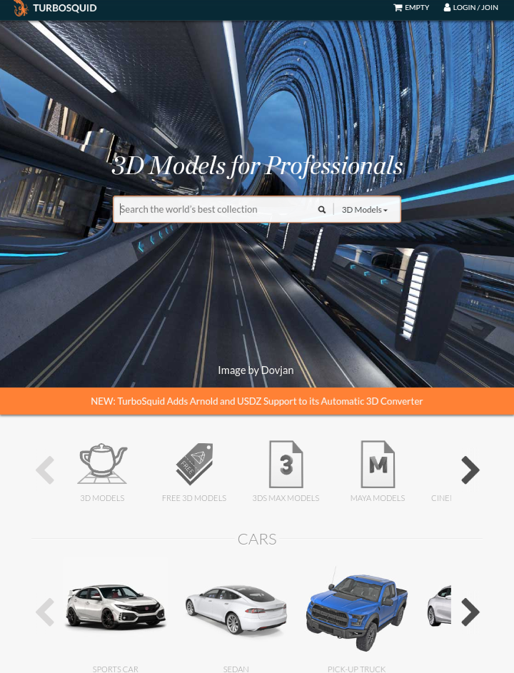 TurboSquid website screenshot