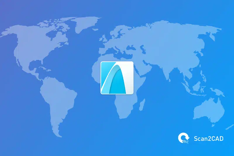 ArchiCAD application icon on world map