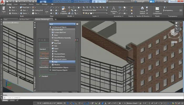 Screenshot of AutoCAD Architecture
