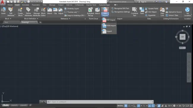 Autocad pdf import tool