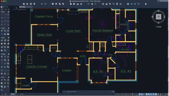 Screengrab of Autodesk AutoCAD on Mac