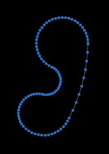 Black and blue vertices created by matterport