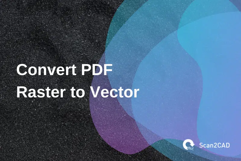 convert pdf raster vector, black and blue violet graphics