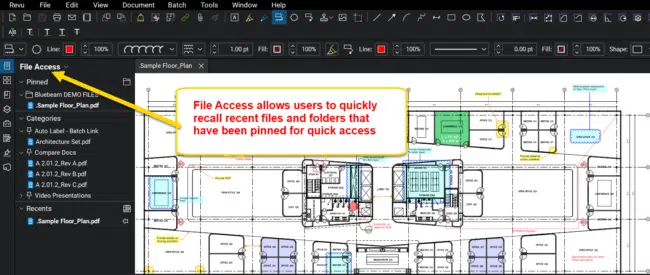 File access in bluebeam revu