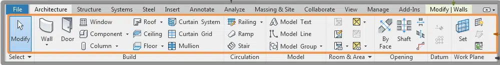 Revit Menu Bar